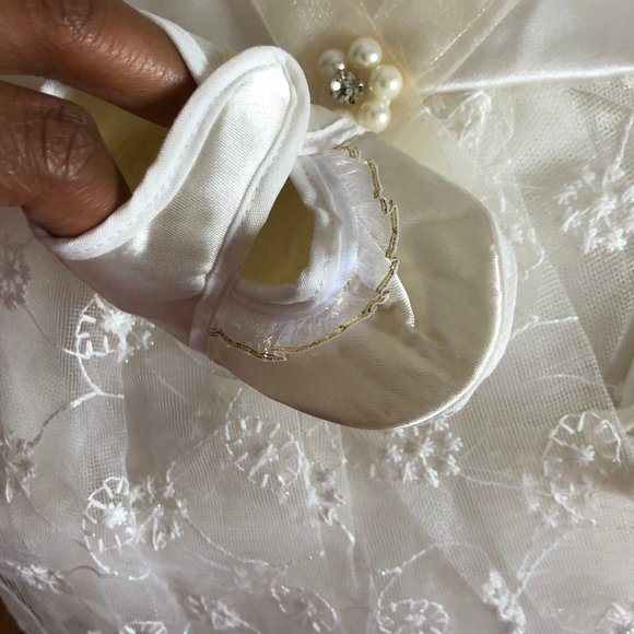 3-6 MONTHS BAPTISM/CHRISTENING BABY DRESS SET - Picture 5 of 8